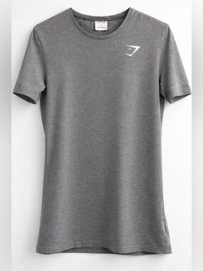 Gymshark Charcoal Gray Logo Tee